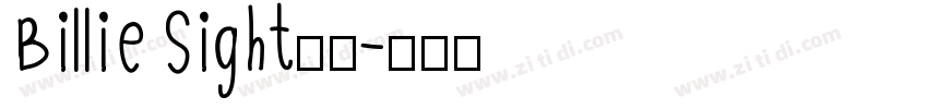Billie Sight字体字体转换